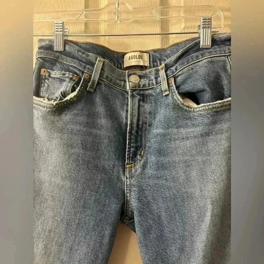 Agolde Toni Mid Rise Straight Jeans - Picture 4 of 9
